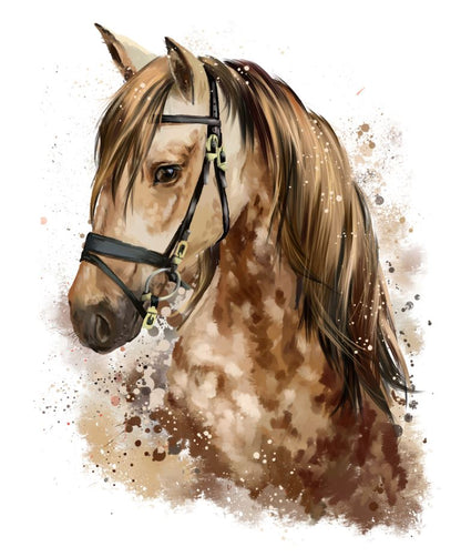 Horse Portrait Watercolor Painting Home Decor Premium Quality Poster Print Choose Your Sizes