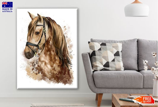 Horse Head Portrait Watercolour Painting Print 100% Australian Made