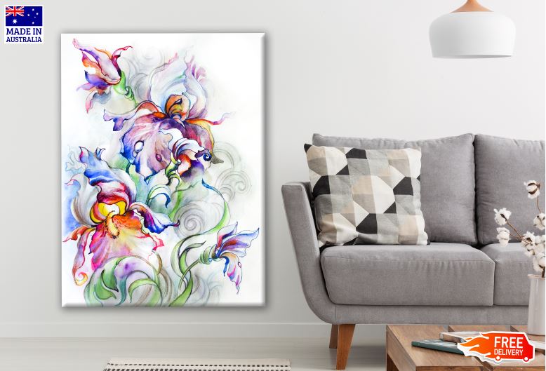 Abstract Floral Design Painting Print 100% Australian Made