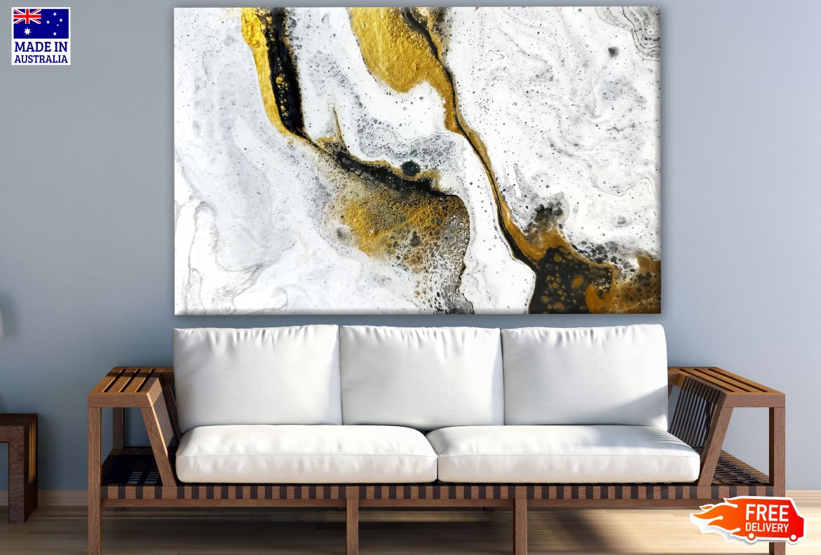 Gold & Black Abstract Design Print 100% Australian Made