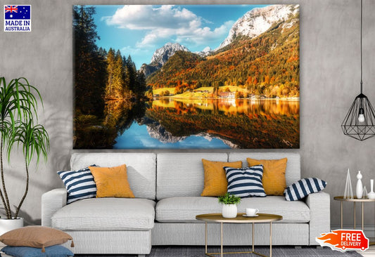 Stunning Lake & Mountain View Landscape Photograph Print 100% Australian Made