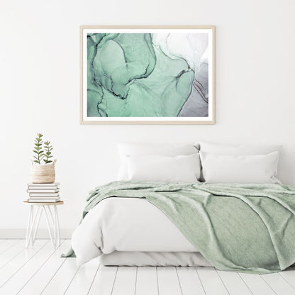 Green & White Abstract Design Home Decor Premium Quality Poster Print Choose Your Sizes