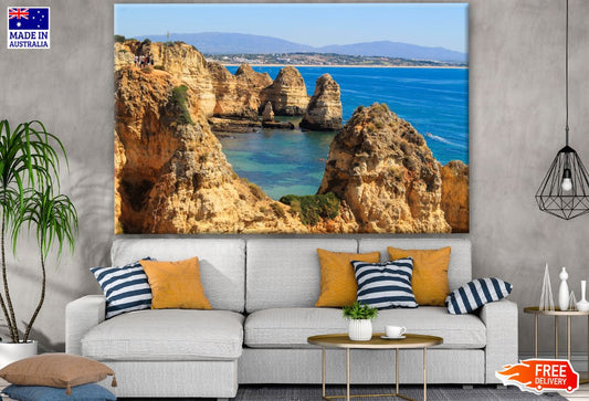 Stunning Beach with Rocks View Photograph Print 100% Australian Made