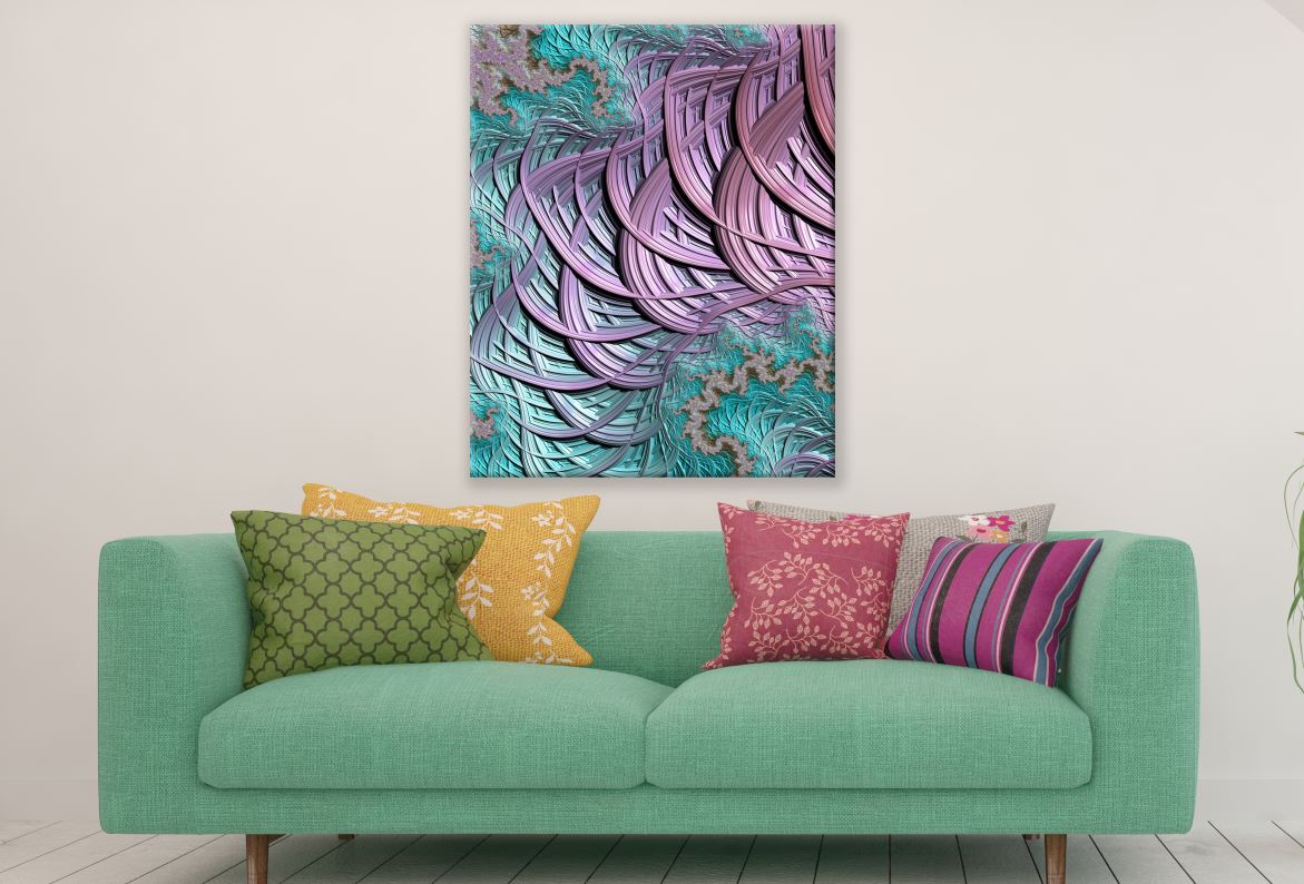 Abstract Green Pink Design Print 100% Australian Made