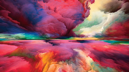 Colorful Clouds Abstract Design Home Decor Premium Quality Poster Print Choose Your Sizes