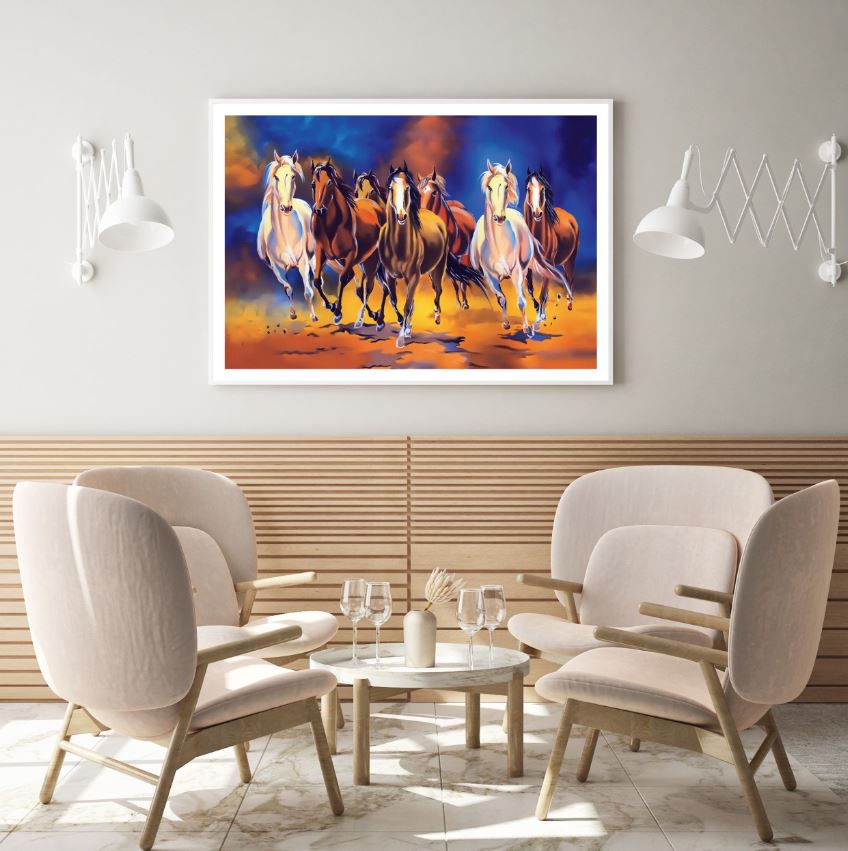 Running Horses Vector Painting Home Decor Premium Quality Poster Print Choose Your Sizes