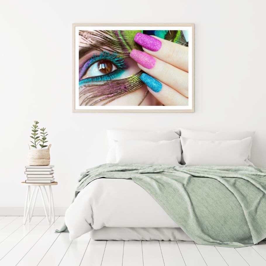 Girl Face with Makeup Photograph Home Decor Premium Quality Poster Print Choose Your Sizes