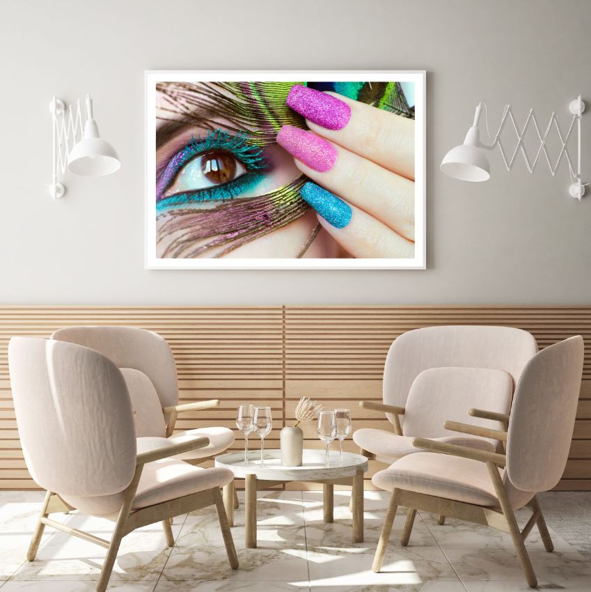 Girl with Makeup Face Photograph Home Decor Premium Quality Poster Print Choose Your Sizes