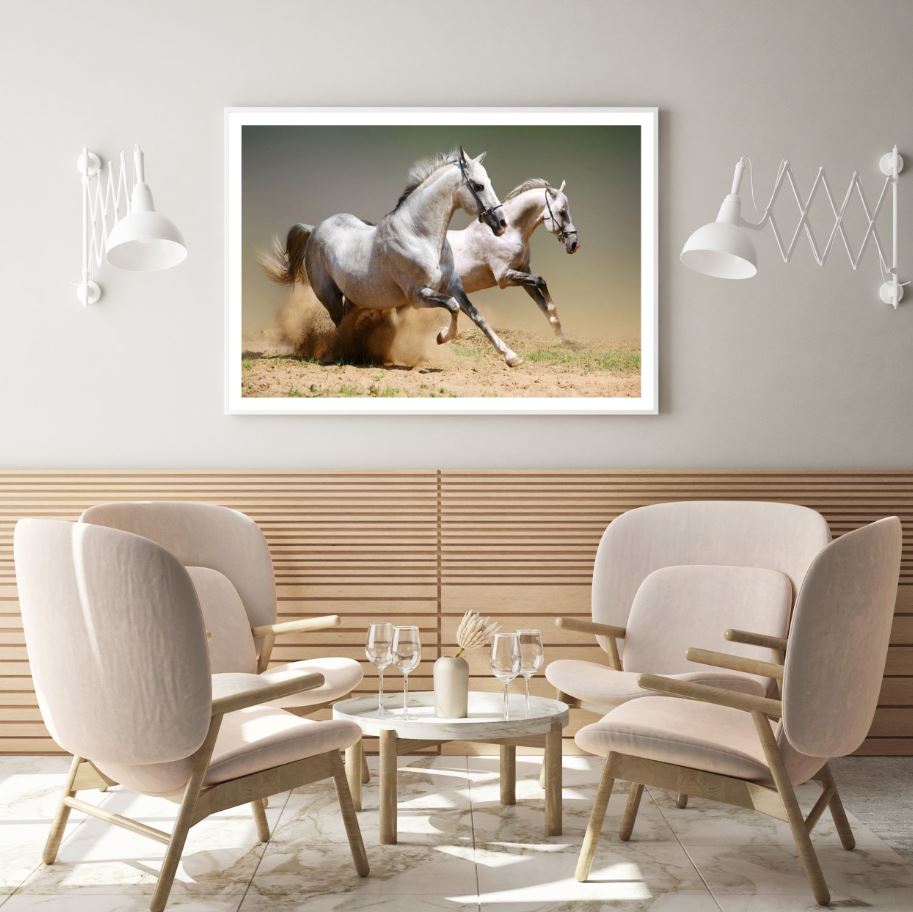 Running Horses Photograph Home Decor Premium Quality Poster Print Choose Your Sizes