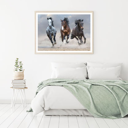 Running Horses Photograph Home Decor Premium Quality Poster Print Choose Your Sizes