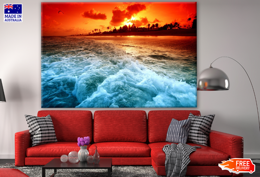 Stunning Beach Sunset Photograph Print 100% Australian Made