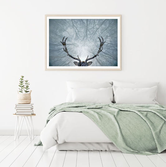 Deer Antler & Forest Photograph Home Decor Premium Quality Poster Print Choose Your Sizes