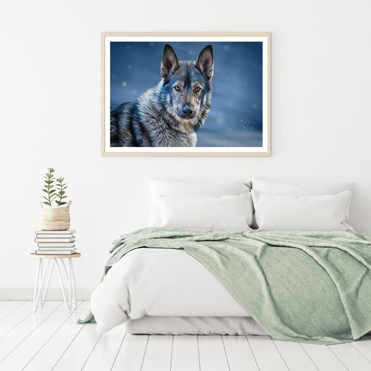 Dog Portrait Smudge Painting Home Decor Premium Quality Poster Print Choose Your Sizes