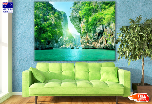 Stunning Nature Waterfall View Photograph Print 100% Australian Made