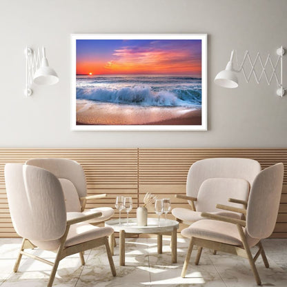 Stunning Sea Sunset Scenery View Photograph Home Decor Premium Quality Poster Print Choose Your Sizes