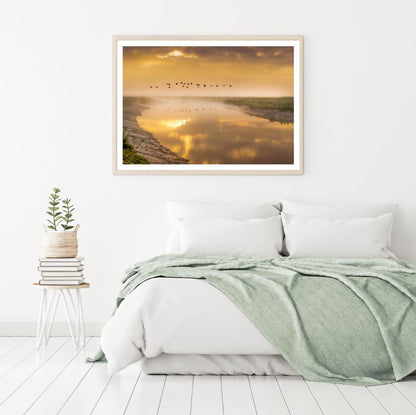 River Sunset Scenery Photograph Home Decor Premium Quality Poster Print Choose Your Sizes