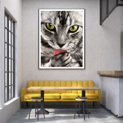 Cat Portrait Closeup Photograph Home Decor Premium Quality Poster Print Choose Your Sizes