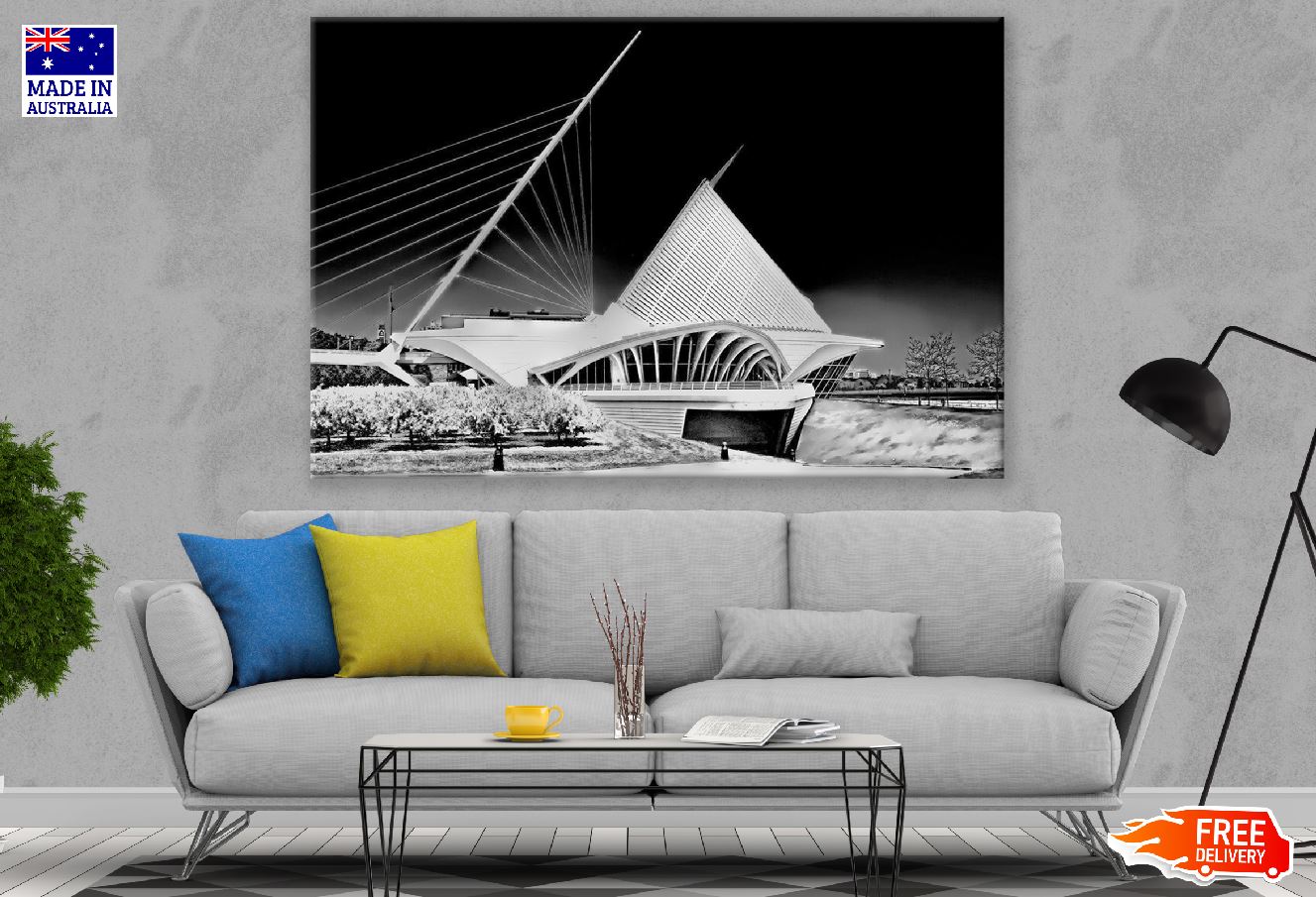 Milwaukee Art Museum USA B&W Photograph Print 100% Australian Made