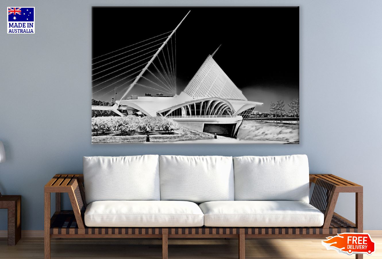 Milwaukee Art Museum USA B&W Photograph Print 100% Australian Made