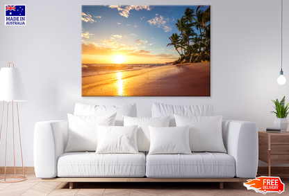 Palm Trees & Sunset Sky View Photograph Print 100% Australian Made