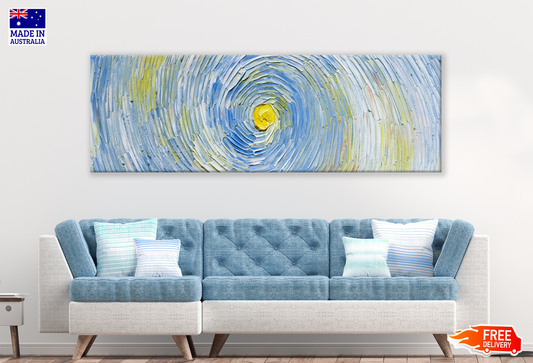 Panoramic Canvas Abstract Spiral Design High Quality 100% Australian made wall Canvas Print ready to hang