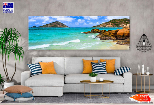 Panoramic Canvas Lizard Island Ocean View High Quality 100% Australian Made Wall Canvas Print Ready to Hang