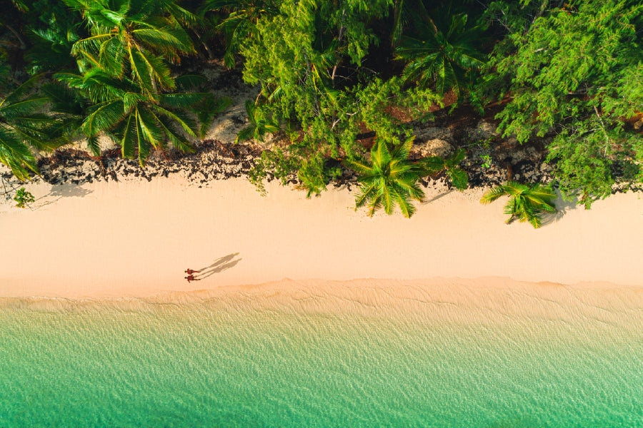 Aerial View Tropical Island Beach Photograph Print 100% Australian Made