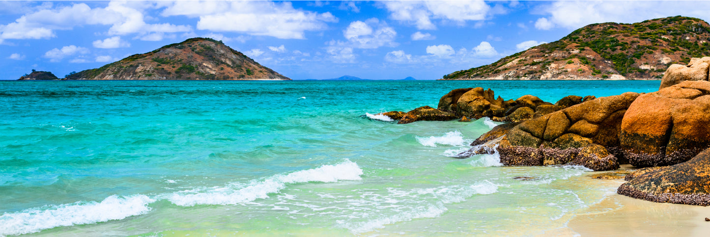 Panoramic Canvas Lizard Island Ocean View High Quality 100% Australian Made Wall Canvas Print Ready to Hang