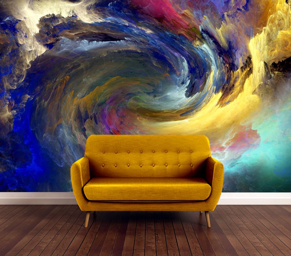 Wallpaper Murals Peel and Stick Removable Colorful Abstract Design High Quality