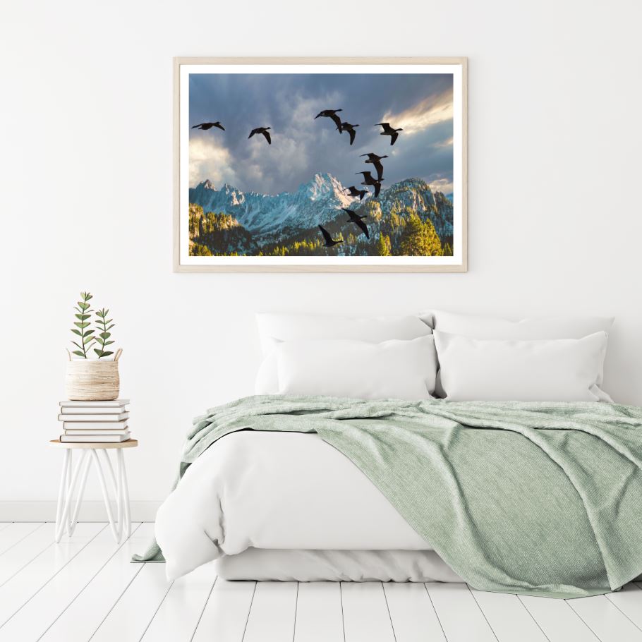 Bird Flying Over Mountains View Home Decor Premium Quality Poster Print Choose Your Sizes