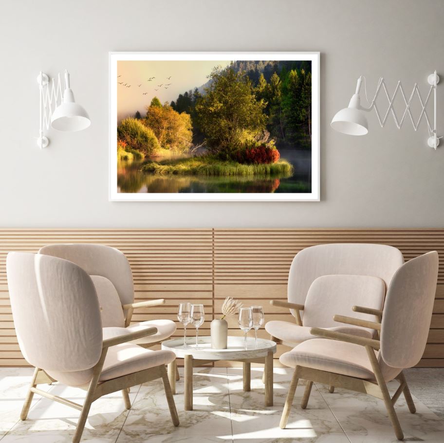 Lake & Forest Scenery Photograph Home Decor Premium Quality Poster Print Choose Your Sizes