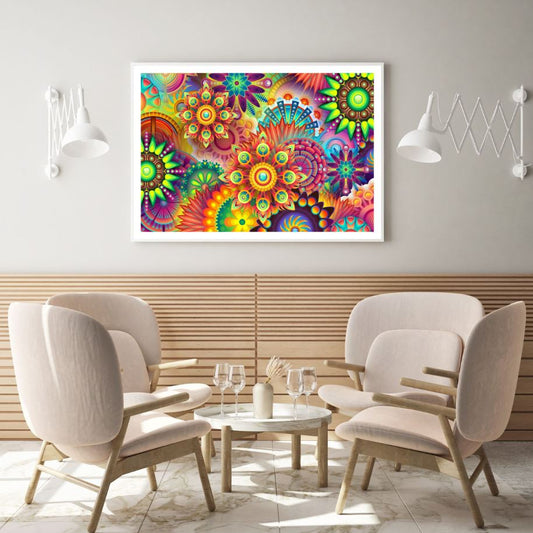 Colorful Flowers Abstract Design Home Decor Premium Quality Poster Print Choose Your Sizes