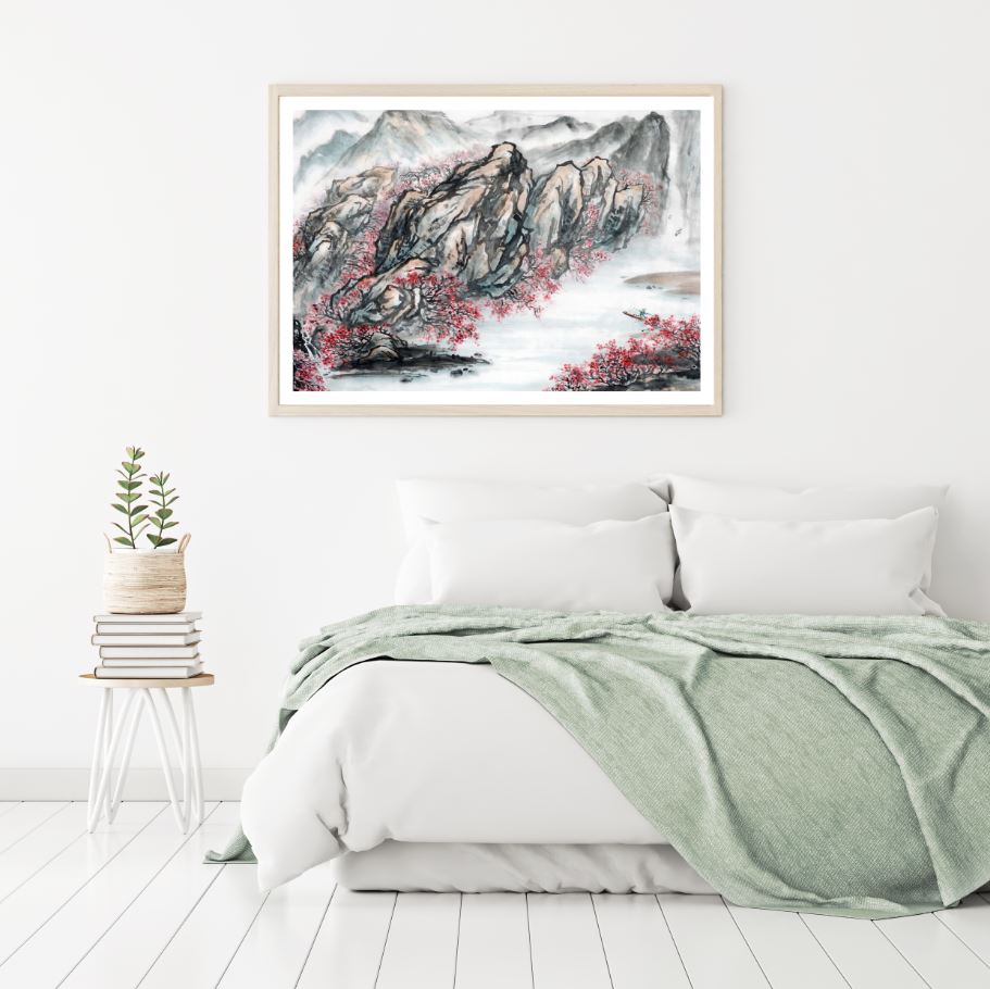 Nature Landscape Watercolor Painting Home Decor Premium Quality Poster Print Choose Your Sizes