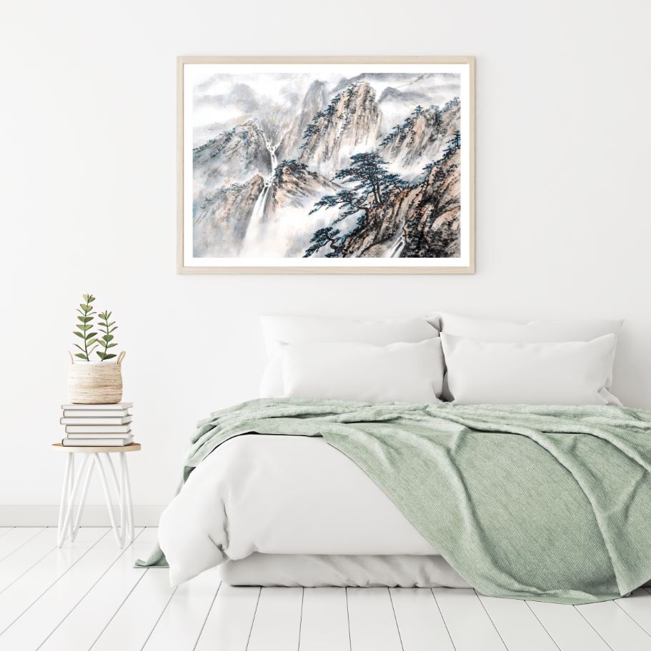 Nature Landscape Watercolor Painting Home Decor Premium Quality Poster Print Choose Your Sizes