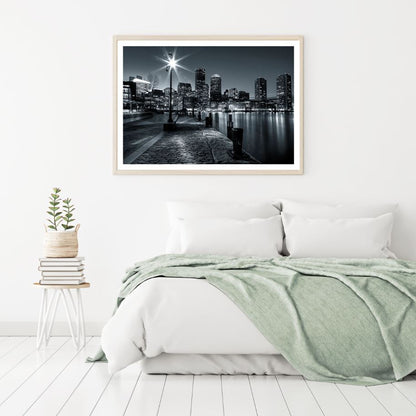 City Buildings & River Scenery Photograph Home Decor Premium Quality Poster Print Choose Your Sizes