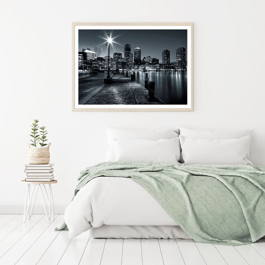 City Buildings & River Scenery Photograph Home Decor Premium Quality Poster Print Choose Your Sizes