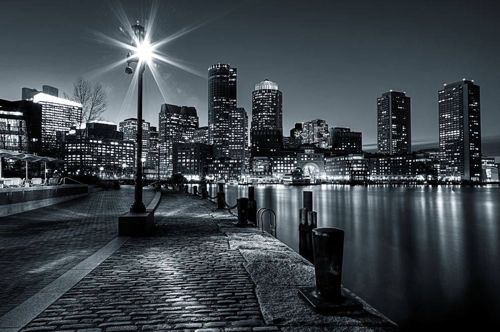 City Scenery B&W Photograph Home Decor Premium Quality Poster Print Choose Your Sizes