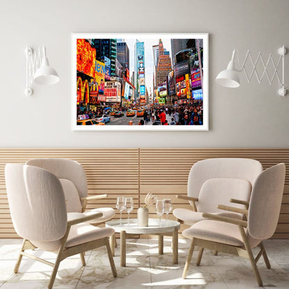 Busy City Scenery Photograph Home Decor Premium Quality Poster Print Choose Your Sizes