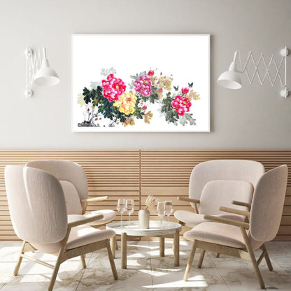 Colorful Flowers Watercolor Painting Home Decor Premium Quality Poster Print Choose Your Sizes