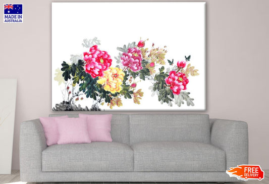 Colourful Flower Tree Watercolour Painting Print 100% Australian Made