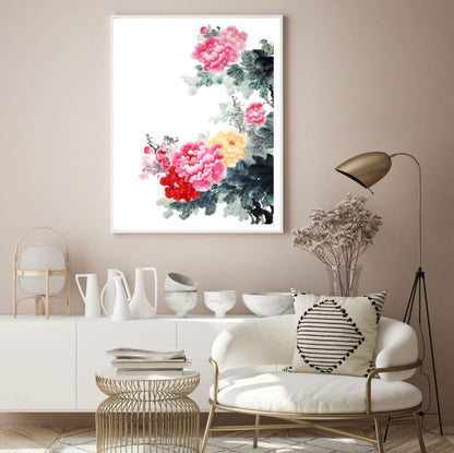 Colorful Flowers Watercolor Painting Home Decor Premium Quality Poster Print Choose Your Sizes