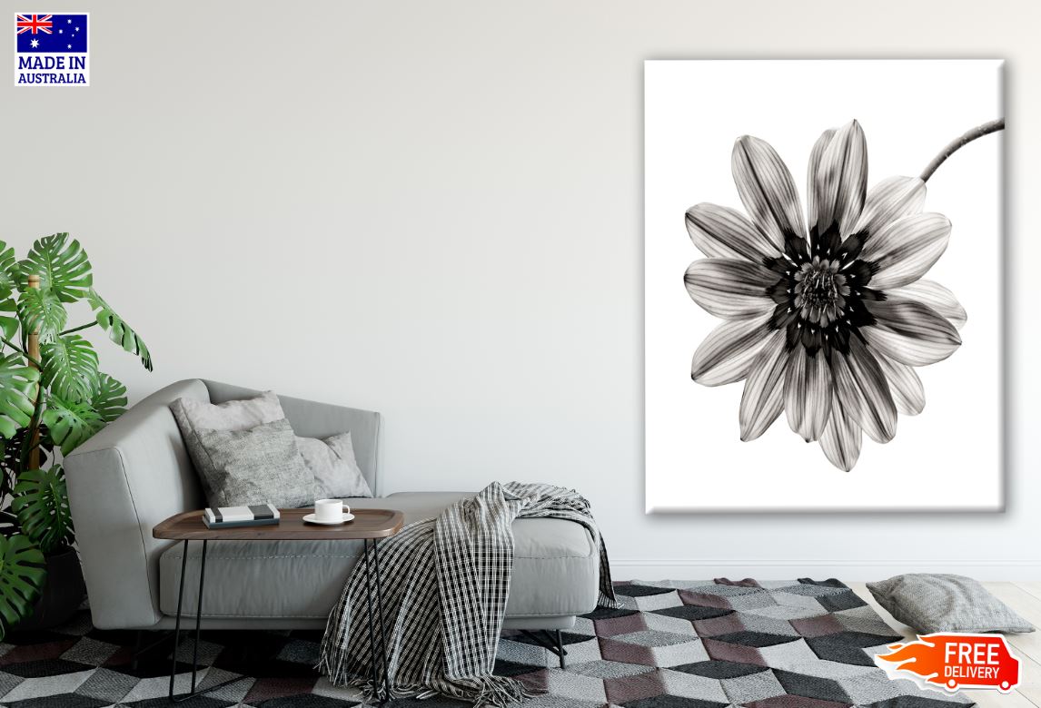 B&W Flower Watercolour Painting Print 100% Australian Made