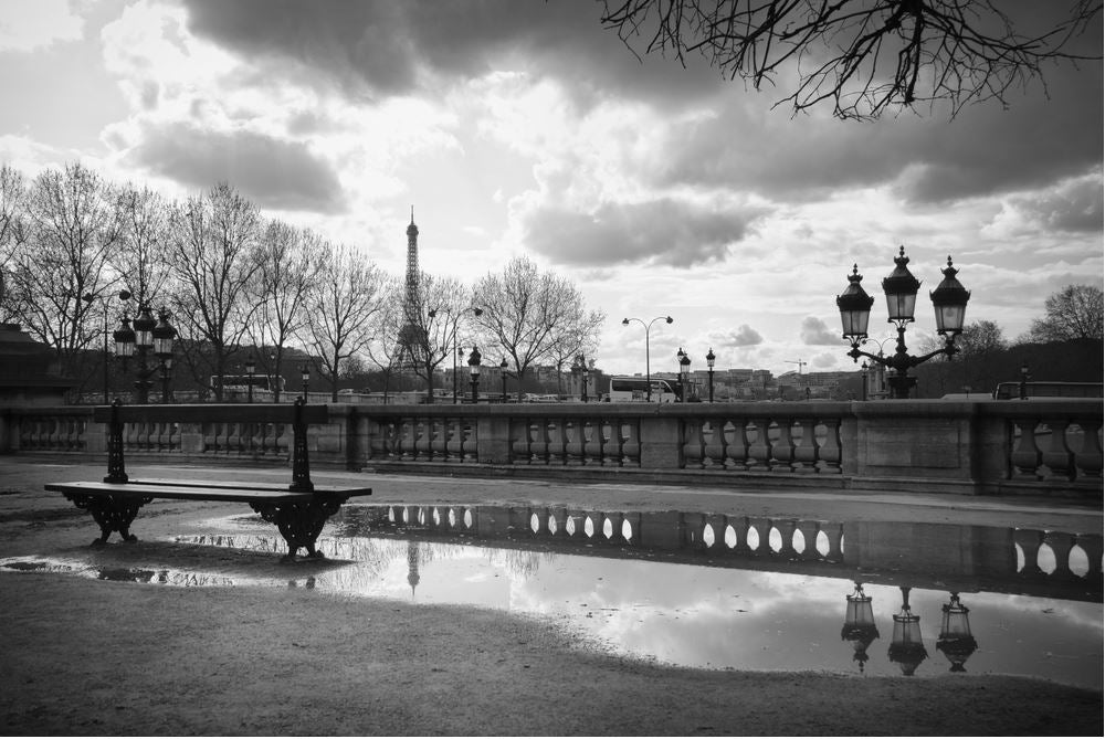 City B&W Scenery Photograph Home Decor Premium Quality Poster Print Choose Your Sizes