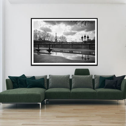 City B&W Scenery Photograph Home Decor Premium Quality Poster Print Choose Your Sizes