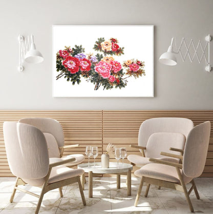 Colorful Flowers Watercolor Painting Home Decor Premium Quality Poster Print Choose Your Sizes