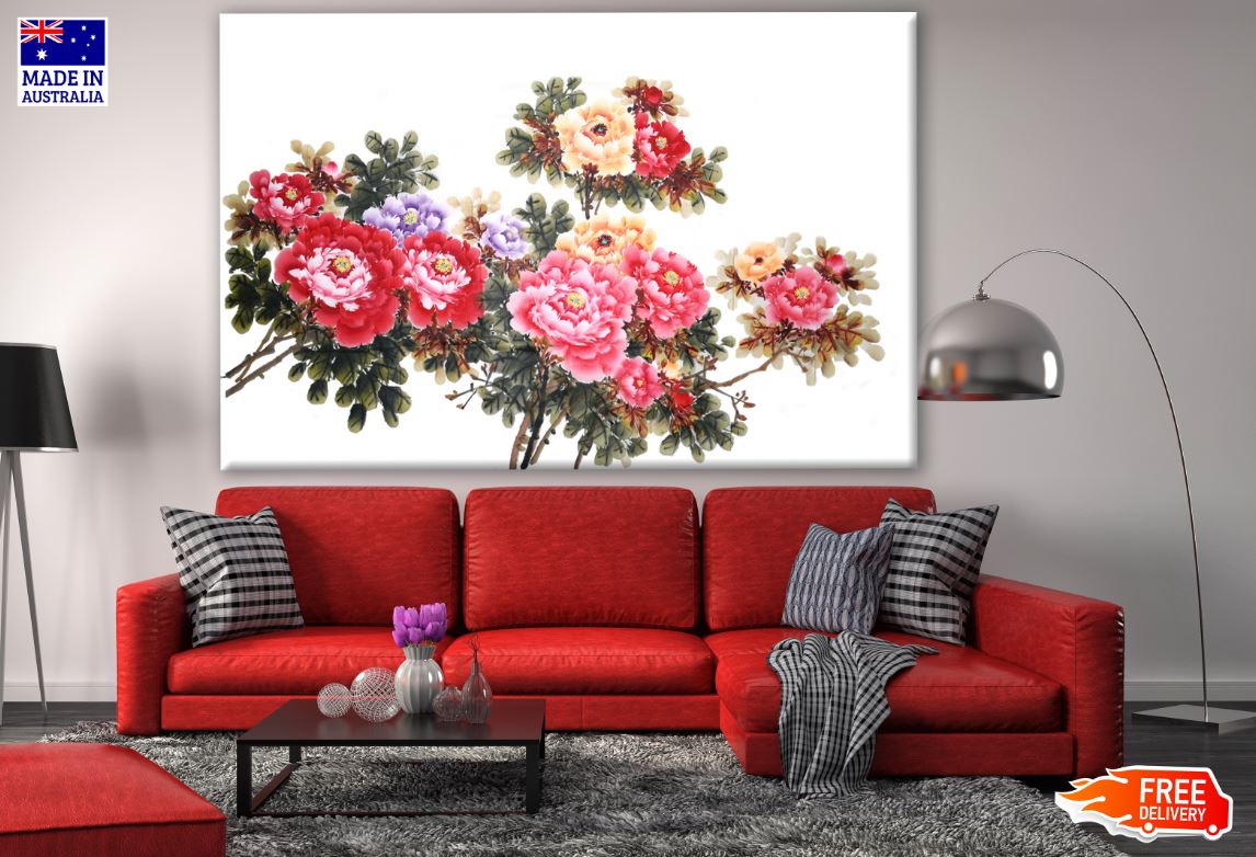 Colourful Flowers Watercolour Painting Print 100% Australian Made