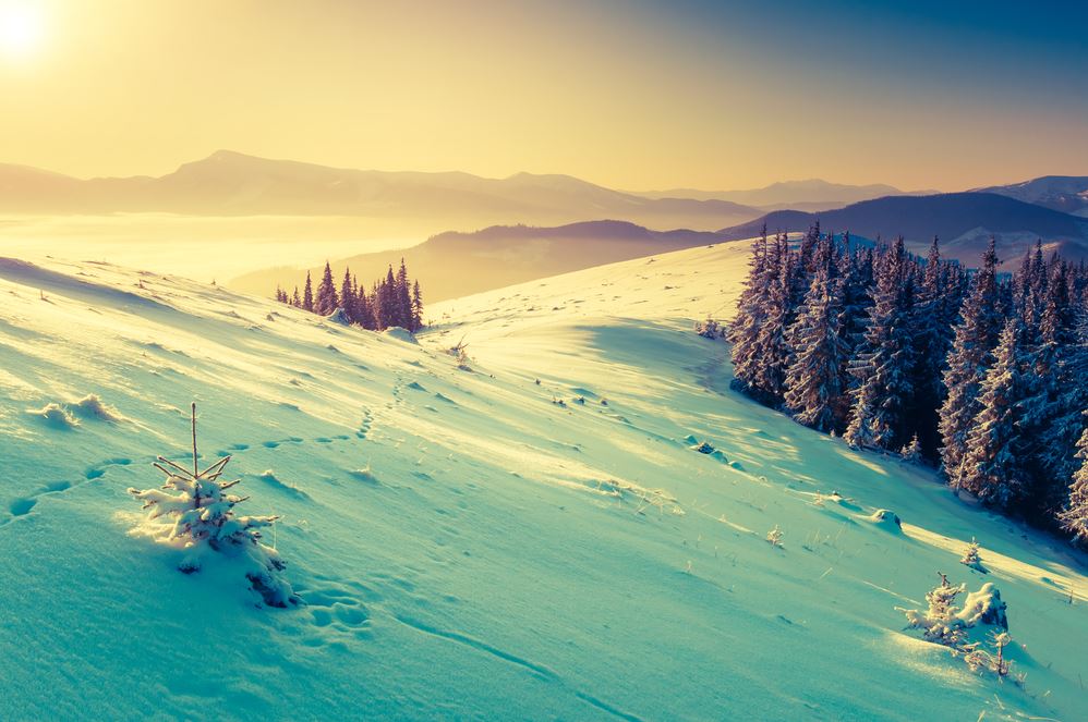 Stunning Mountain Covered with Snow Photograph Print 100% Australian Made