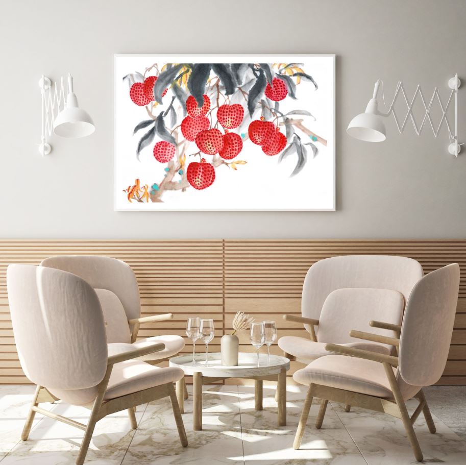 Fruit Tree Watercolor Painting Home Decor Premium Quality Poster Print Choose Your Sizes