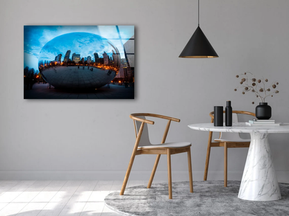 Bean Steel Ball in Chicago Photograph Acrylic Glass Print Tempered Glass Wall Art 100% Made in Australia Ready to Hang