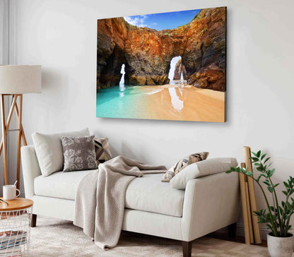 Bella Home Catedrais Beach View in Ribadeo Print Canvas Ready to hang